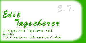 edit tagscherer business card